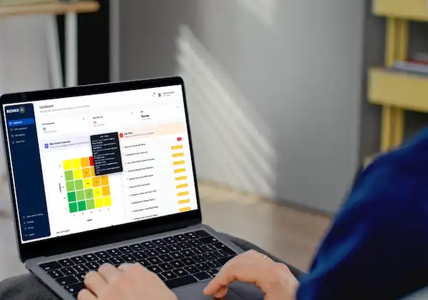 Resiko AI App Homepage - Risk Management Platform